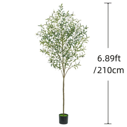 1 Artificial Olive Tree, Tall Potted Olive Tree With Flower Pot