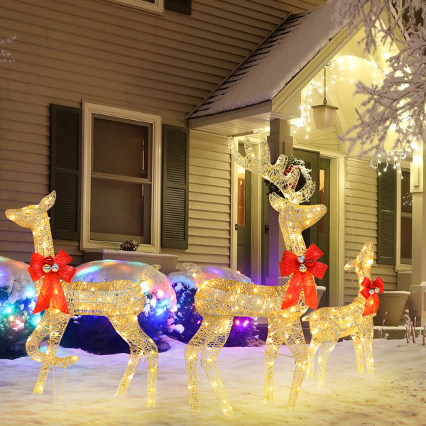 Golden Elk Family Courtyard Elk Decoration - Patrian Supply Co.