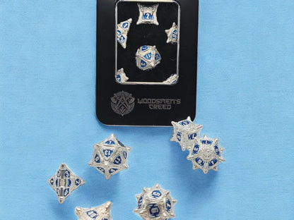 Oni Metal Dice Set – 7-Piece Demon-Inspired RPG Dice