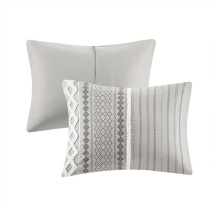 Full Queen Cotton Printed Duvet Cover Set With Chenille - Patrian Supply Co.