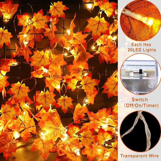 Simulation Maple Leaf Light String - Patrian Supply Co.