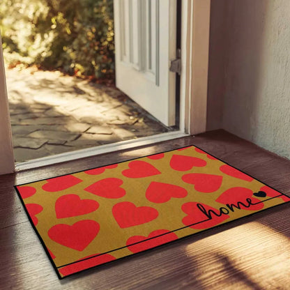 1 PC Heart Pattern Valentine's Day Non-Slip Doormat