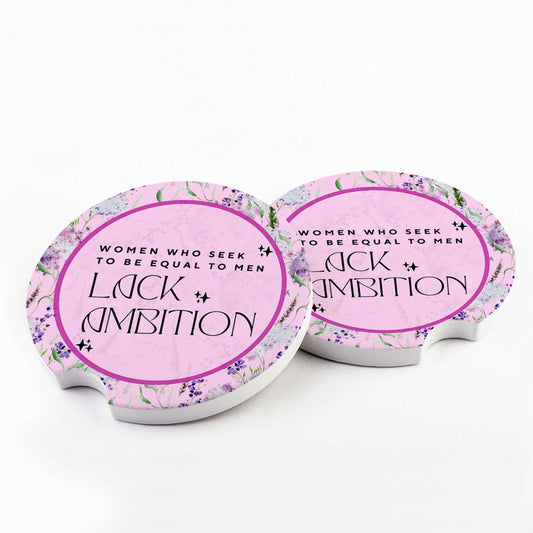 Women Equal to Men Car Coaster