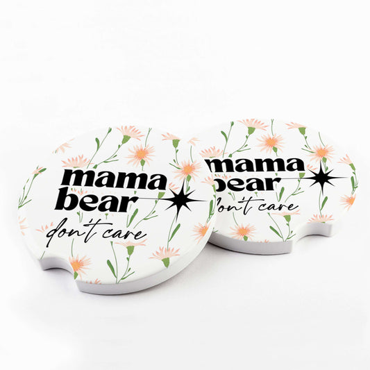 Mama Bear Don't Care Car Coaster (Set of 2)