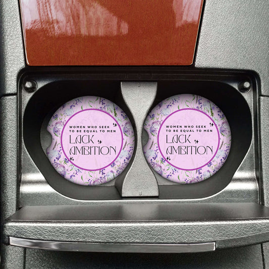Women Equal to Men Car Coaster