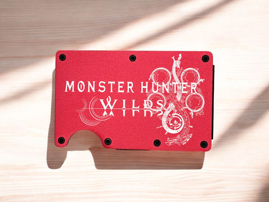 Wyvren Hunter RFID Metal Wallet – Engraved Minimalist Card Holder