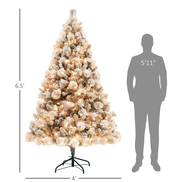 6.5 Ft Pre-Lit Artificial Christmas Tree - Patrian Supply Co.