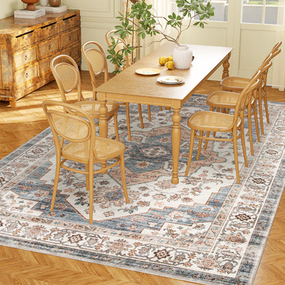 8x10 Area Rug, Vintage Machine Washable Rug