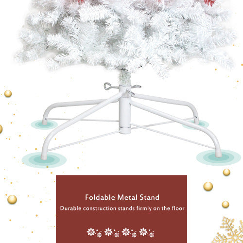 6FT Hinged Fir Artificial Fir Bent Top Christmas Tree, - Patrian Supply Co.