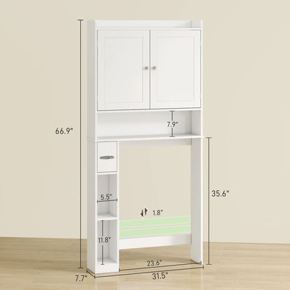 Modern Over The Toilet Storage Cabinet With 2 Doors - Patrian Supply Co.