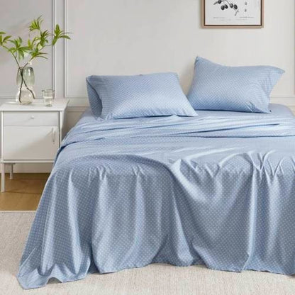 Floral Comforter Set With Bed Sheets Blue Queen - Patrian Supply Co.