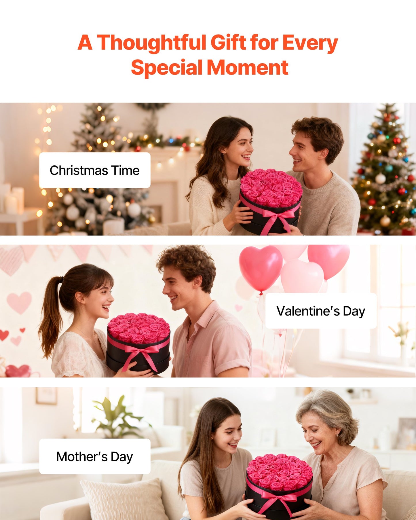 Forever Flowers, 27 Preserved Roses In A Box,