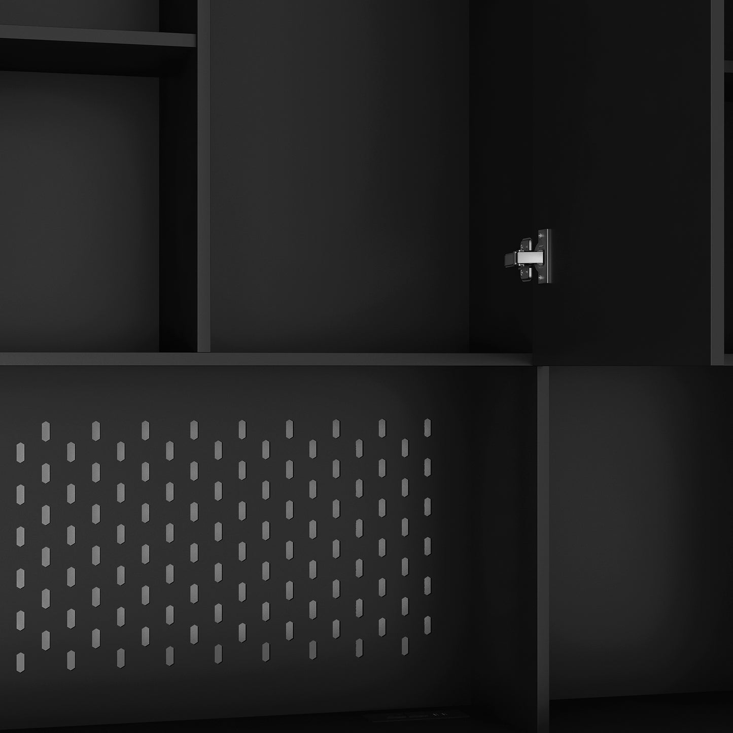 Freestanding Kitchen Pantry Cabinet Cupboard With 6 Doors,3 Shelves And 2 Drawer,