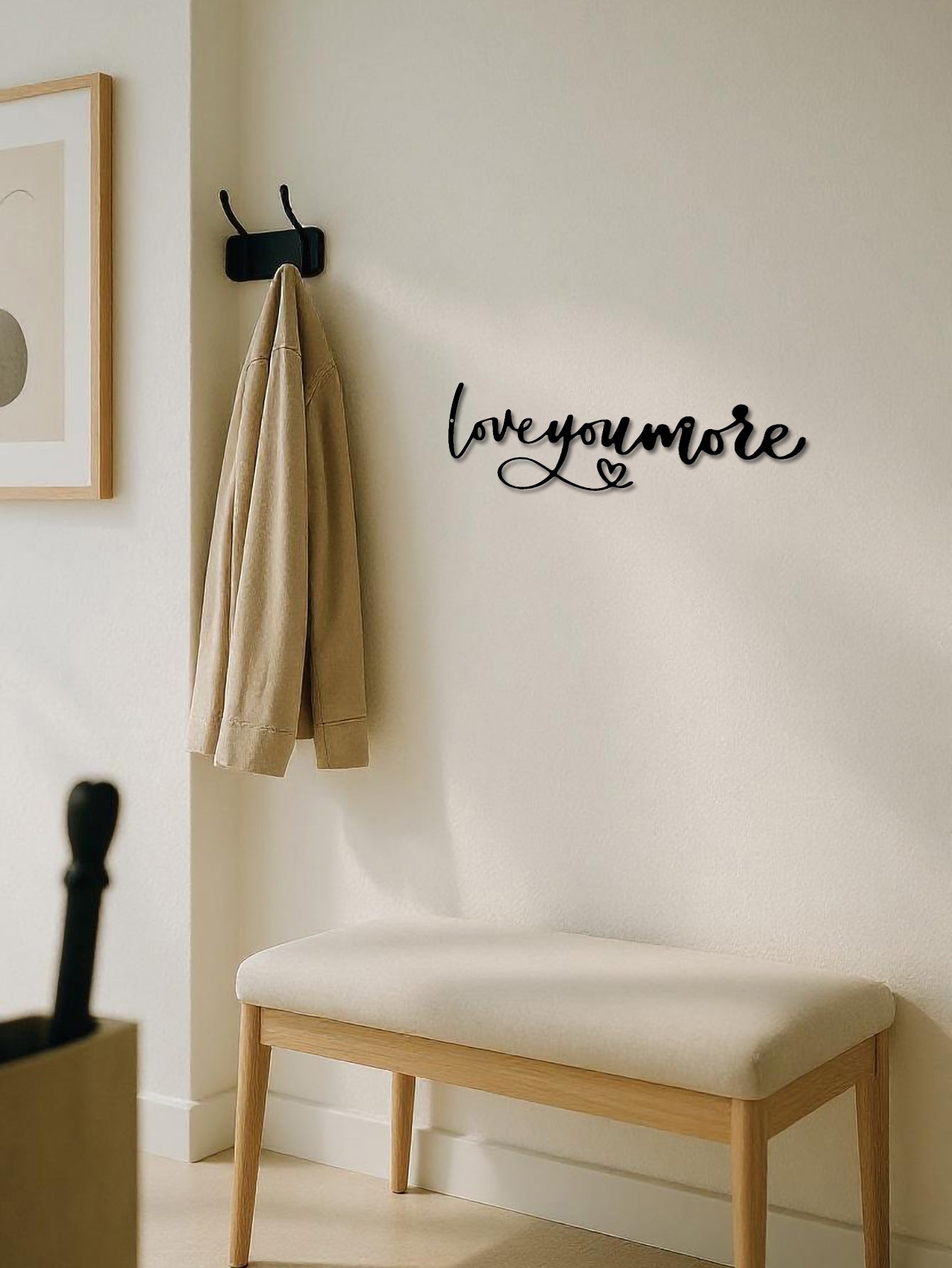 Love You More Metal Wall Art - Romantic Handmade Iron Wedding Decor