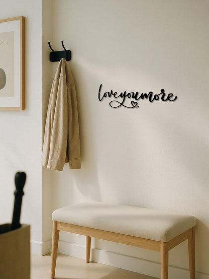 Love You More Metal Wall Art - Romantic Handmade Iron Wedding Decor