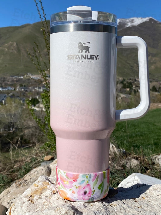 WATERCOLOR FLORAL Stanley Tumbler Boot -fits 20-40oz